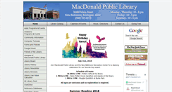 Desktop Screenshot of macdonaldlibrary.org